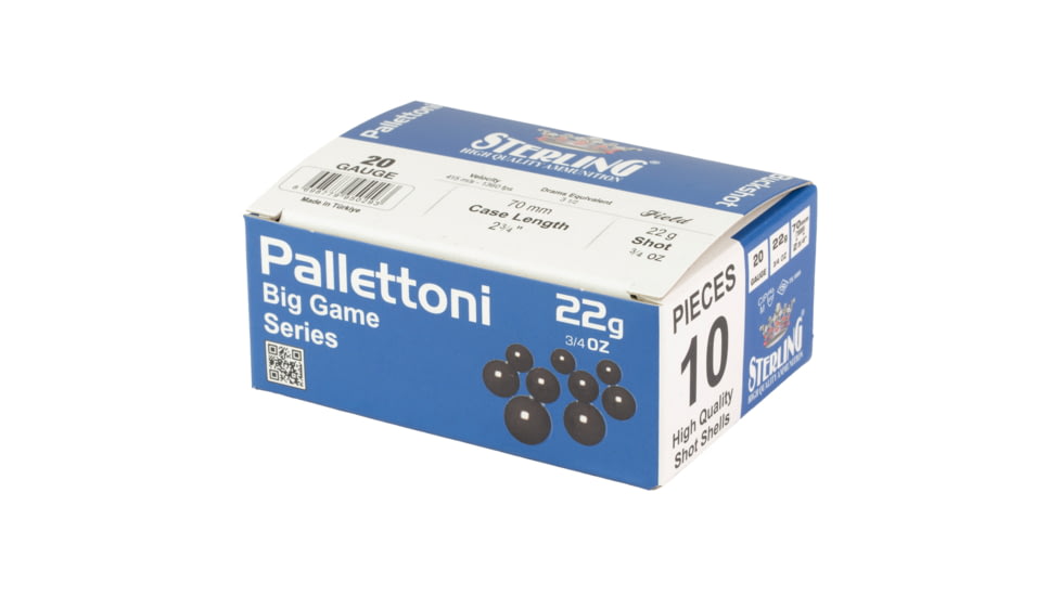 Sterling Big Game Series, 20 Gauge, 2.75", 00 Buckshot, 6/8 oz, Shot Shell, 10 Round Box, 8698779950293