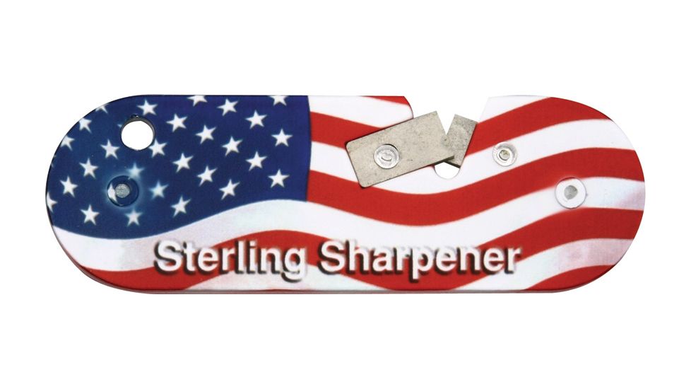 Sterling Sharpeners Compact Knife Sharpener, American Flag, STSUSA
