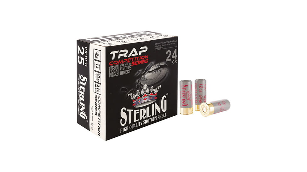 Sterling Competition Series TRAP 12 Gauge 7/8 oz 2 3/4 in Number 8 Shotgun Ammo, 25 Round, 8698779963941