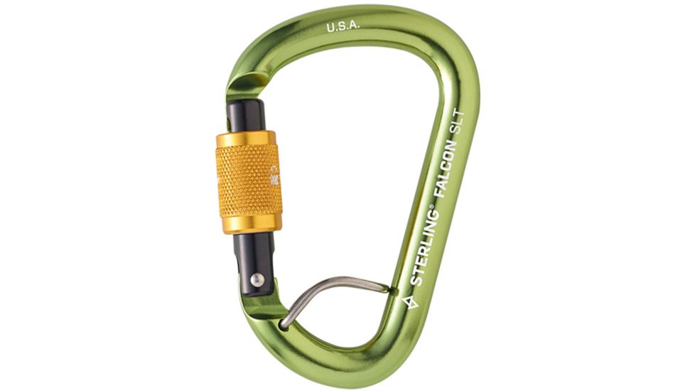 Sterling Falcon Talon Screwlock Pear Carabiners, Small, HWFALCONSLT