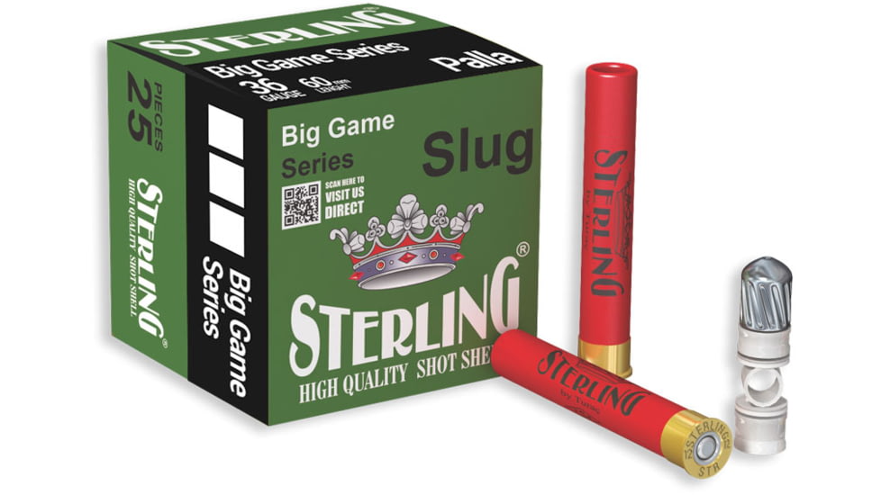 Sterling .410 GA 1/4oz 2.5in Centerfire Shotgun Slug Ammunition, 25 Rounds, 201.C36.TEK