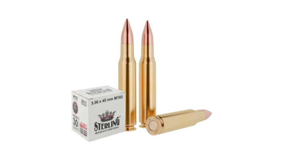 Sterling M193, 556NATO, 55 Grain, Full Metal Jacket, 30 Round Box