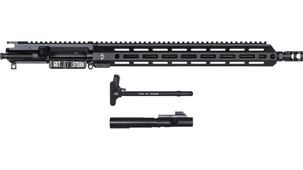Stern Defense AR-15 Upper Receiver, 9mm, 16.1in Barrel, 15in MLOK Rail, SD BU9 Bolt, SD CH1 Charging Handle, SCB 9 Comp Break, Black, 015-SD15INCHMOD4-KK