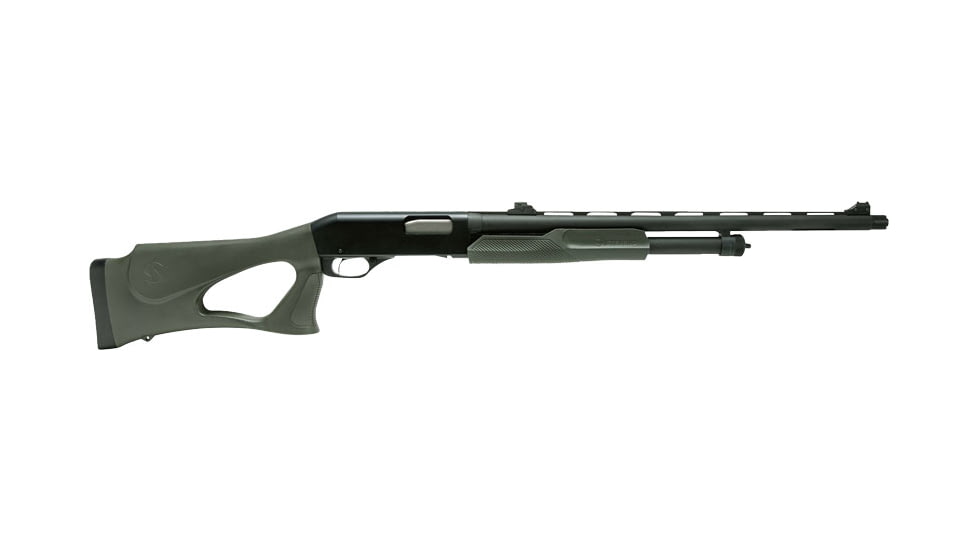 Stevens Arms 320 Turkey 3in Thumbhole Pump Shotgun, 20 Gauge, 22in BBL, Synthetic Black/Od Green Stock, Blued Blue, 23251