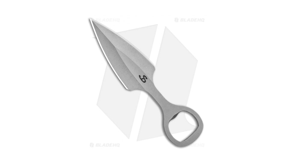 Stice Handmade Knives P-Dag Neck Dagger Fixed Blade Knife, 2.75in, 154CM, Dagger Blade, Stainless Steel, Gray Handle, Gray/Gray, 5.25 inch, BHQ-85909