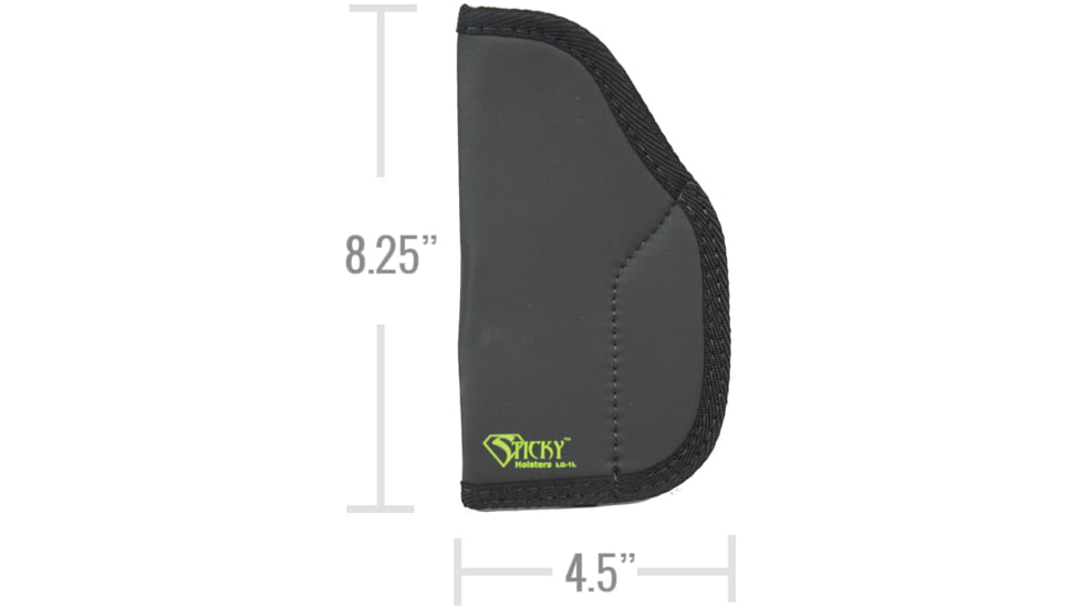 Sticky Holsters LG-1L Holster, 1911, 5 inch Barrel, Ambidextrous, Black, Large, LG-1L