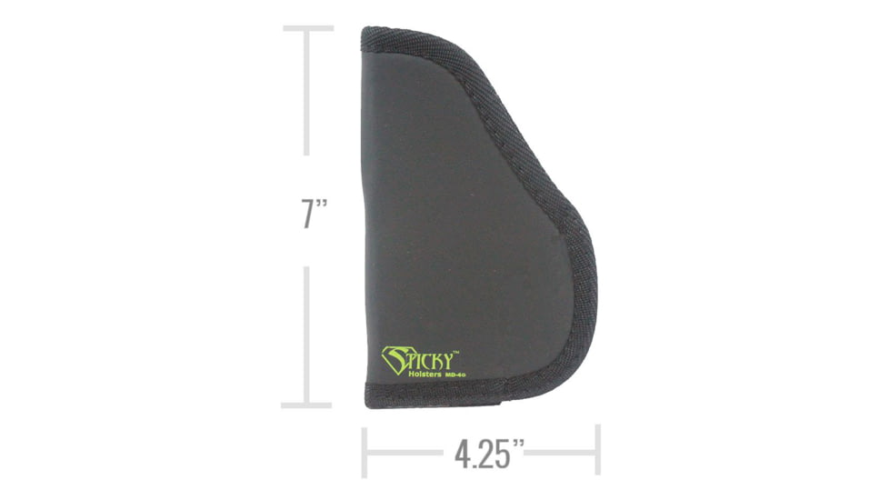 Sticky Holsters MD-4 Gen 1 Modified for Laser Medium Sticky Holster, Glock 26/27, S&amp;W M&amp;P 9c/40c/ Rug SR 9c/40c w/ Laser or Light, Black, Medium, STICKYMD-4GEN1LASER