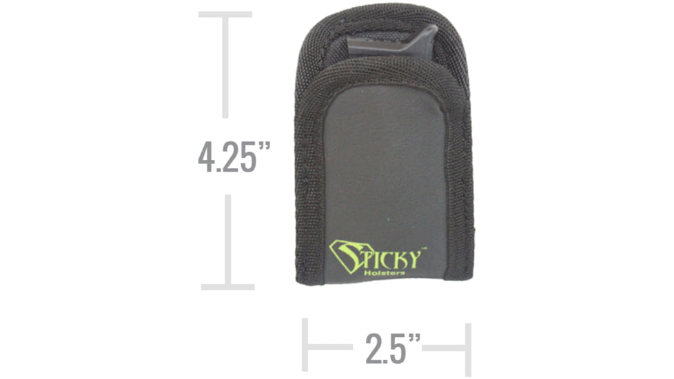 Sticky Holsters Mini Mag Sleeve, 1 Pack, Black, Mini Mag Sleeve
