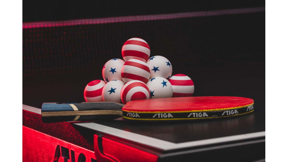 STIGA 1-Star Stars And Stripes Balls, Red, White &amp; Blue, T1471