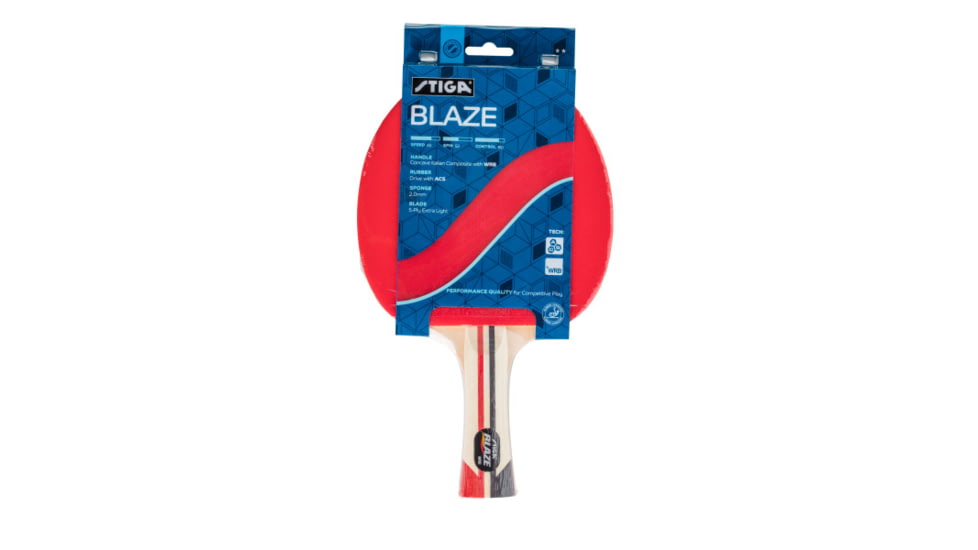 STIGA Blaze Table Tennis Racket, Red/Brown, T1251