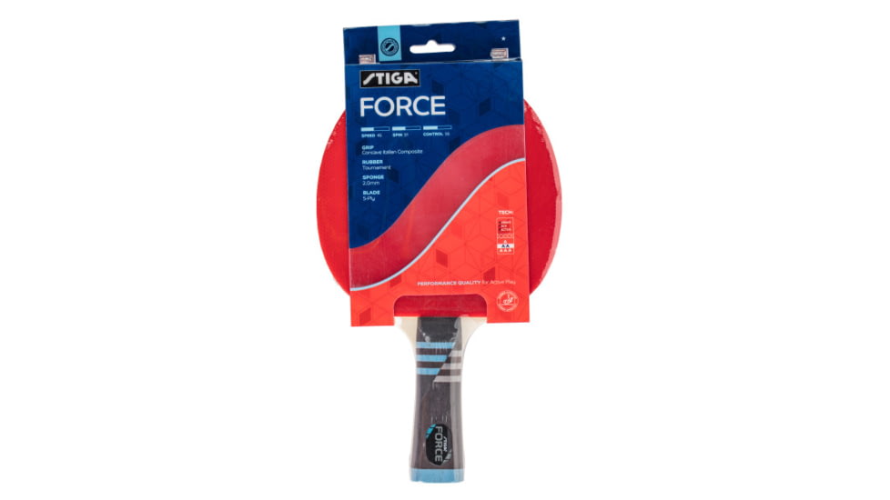 STIGA Force Table Tennis Racket, Black, T1241