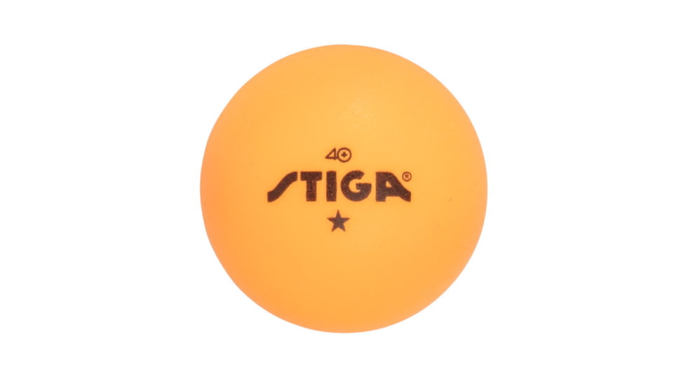 STIGA One-Star Table Tennis Balls, 6-Pack, Orange/Black, T1411