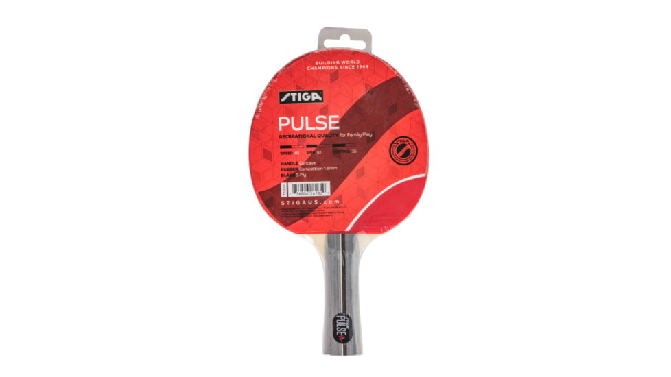 STIGA Pulse Ping Pong Paddle Racket, Red/Grey, T1231