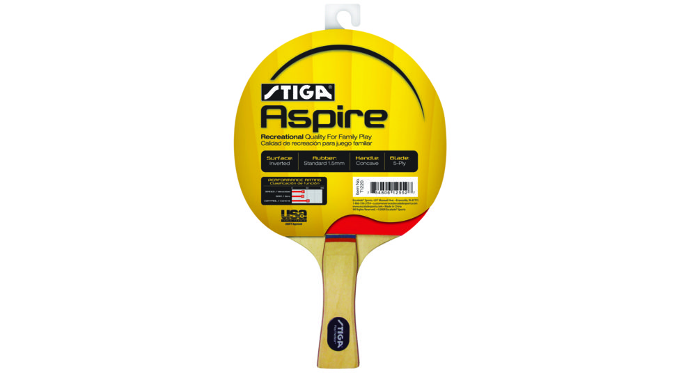 Stiga Table Tennis Aspire Racket, Red, T1220