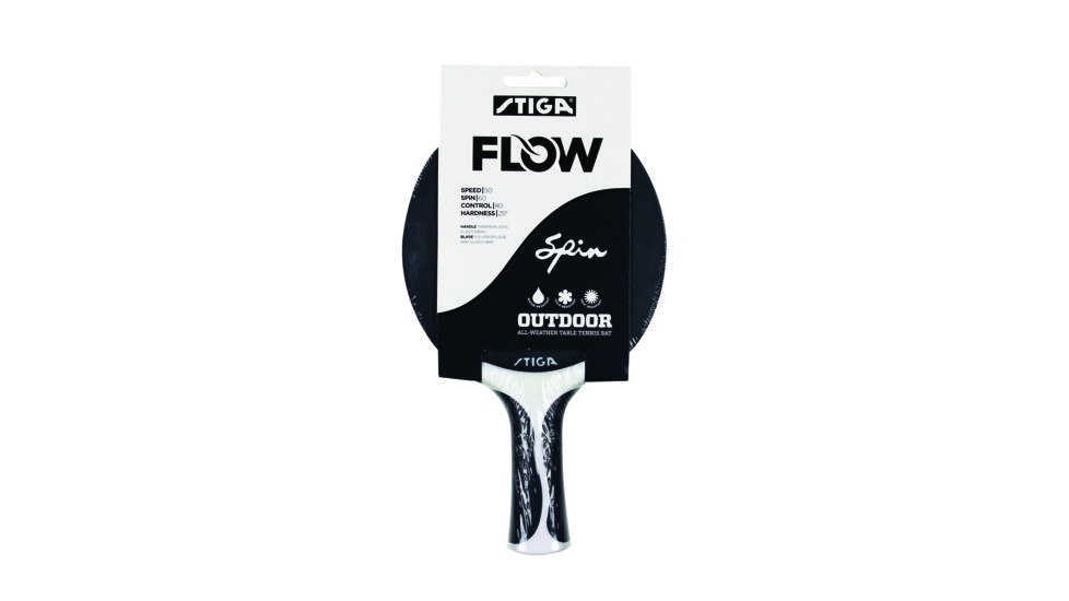 Stiga Table Tennis Flow Racket, Black, Black, T1285B