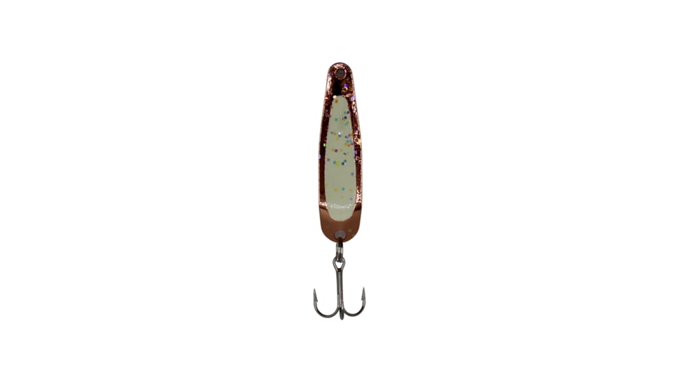 Stinger Scorpion Spoon Lightweight Trolling Spoon, 2.25in .1oz., #5 VMC Hooks, Copper Glitter Glow, XCU332