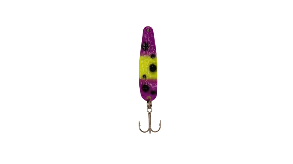 Stinger Scorpion Spoon Lightweight Trolling Spoon, 2.25in .1oz., #5 VMC Hooks, Purple Frog, XCH302