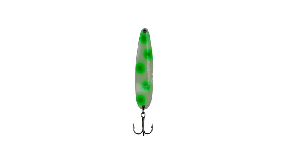 Stinger Stinger Spoon Lightweight Trolling Spoon, 3.75in .3oz., #2 VMC Hooks, Green Flash Dot, S322