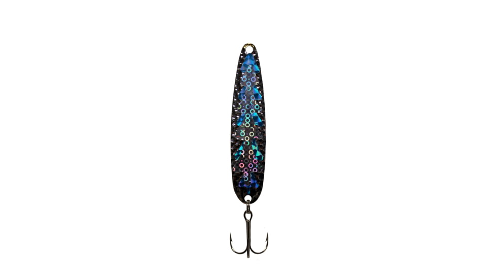 Stinger Stinger Spoon Lightweight Trolling Spoon, 3.75in .3oz., #2 VMC Hooks, Silver Hammered, Blue Bubble, SH30