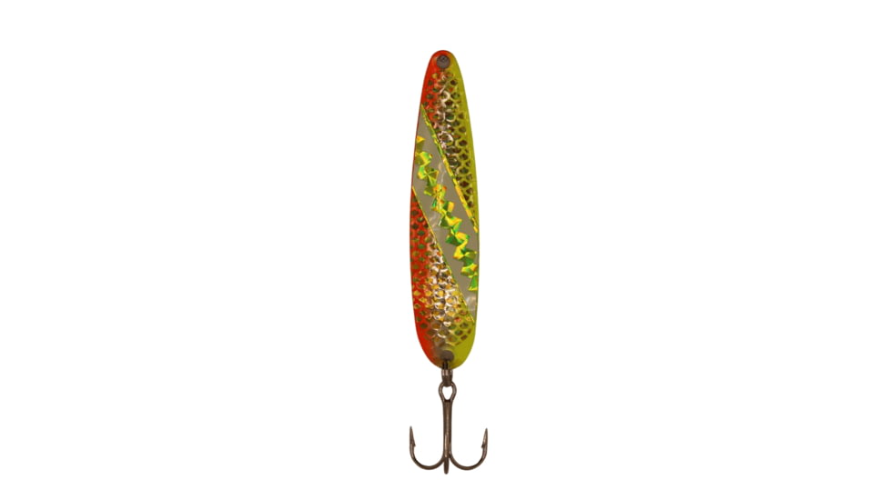 Stinger Stinger Spoon Lightweight Trolling Spoon, 3.75in .3oz., #2 VMC Hooks, Silver Hammered, Dreamsicle, SH348