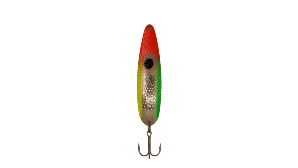 Stinger Stinger Spoon Lightweight Trolling Spoon, 3.75in .3oz., #2 VMC Hooks, Silver Hammered, Mixed Veggies, SH125