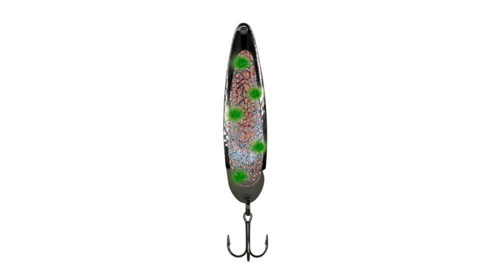 Stinger Stinger Spoon Lightweight Trolling Spoon, 3.75in .3oz., #2 VMC Hooks, Uv Green Slush, S367
