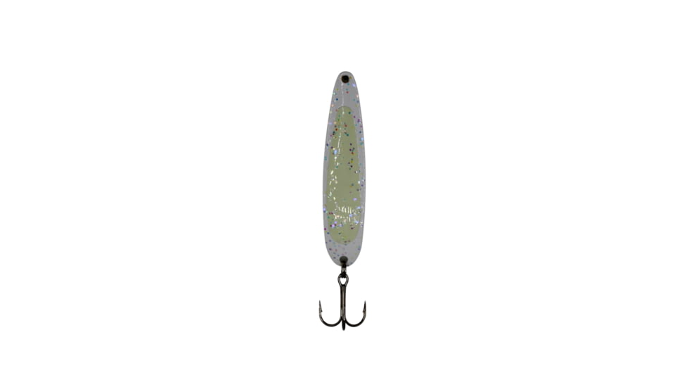 Stinger Stinger Spoon Lightweight Trolling Spoon, 3.75in .3oz., #2 VMC Hooks, White Glitter Glow, S331