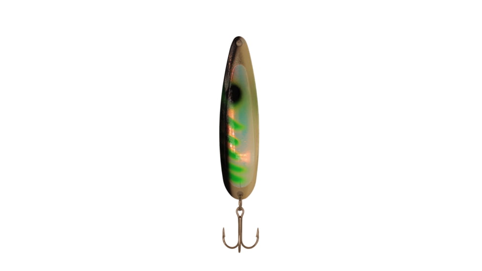 Stinger Stingray Spoon Lightweight Trolling Spoon, 4.25in .4oz., #1 VMC Hooks, Uv Grn Alewife, NS276UV