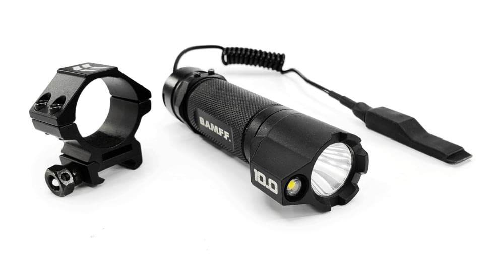 STKR Concepts BAMFF Tactical Mounted Light w/Switch, 18650 Rechargeable Lithium, 1000 Lumens, Black, 00120, EDEMO3