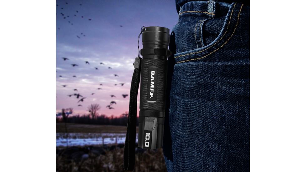 STKR Concepts BAMFF Tactical Mounted Light w/Switch, 18650 Rechargeable Lithium, 1000 Lumens, Black, 00120, EDEMO3