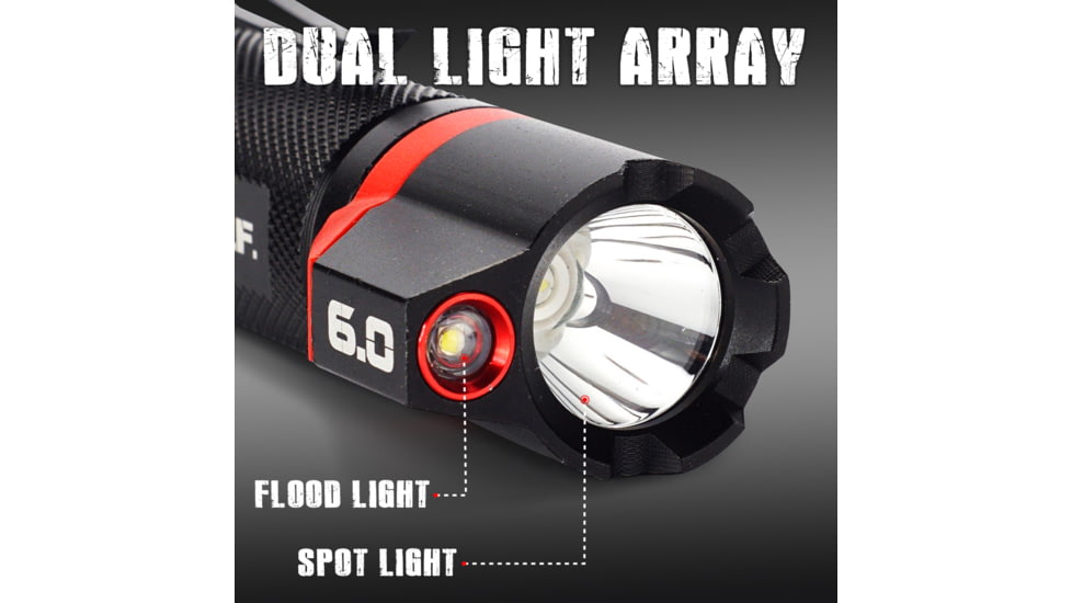 STKR Concepts Bamff 6.0 600 Lumens Dual Cree Led Flshlght W/flood