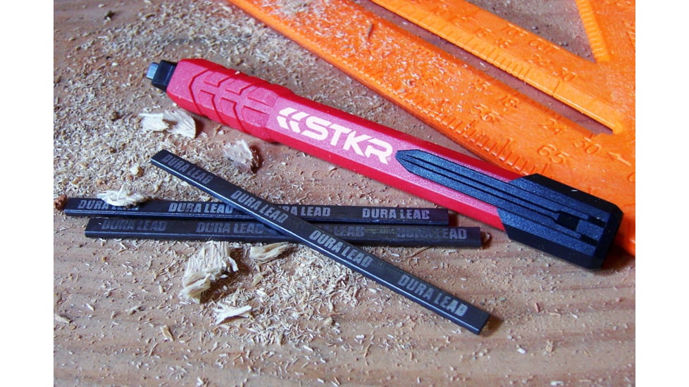 STKR Concepts Dura Lead Refills for Mechanical Carpenter Pencil, 5 pieces, Black, 77589