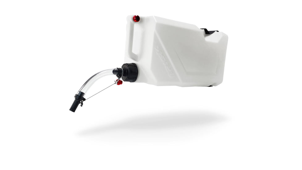 STKR Concepts EZ5 Combo, 5 Gallon Utility Jug W/ Hose Bender And Floor Mount, White, 00104