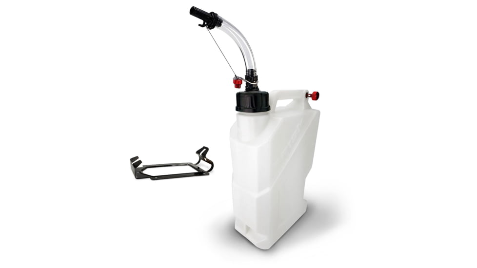 STKR Concepts EZ5 Combo, 5 Gallon Utility Jug W/ Hose Bender And Floor Mount, White, 00104