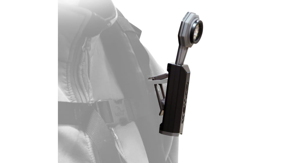 STKR Concepts FLEXIT 4.0 1x 18650 Lithium Rechargeable 1x CREE LED Pocket Light, 400 Lumens, Black/Grey, 00168