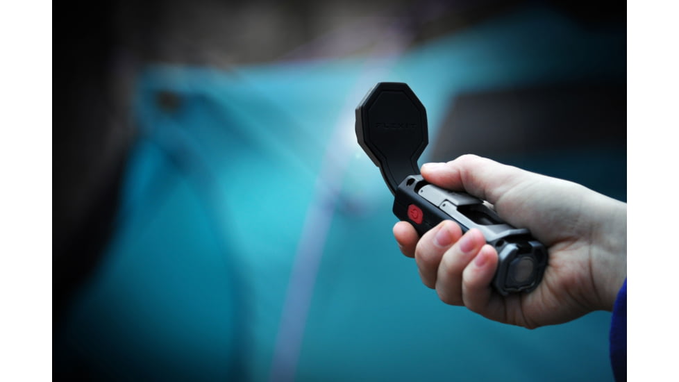 STKR Concepts FLEXIT 4.0 1x 18650 Lithium Rechargeable 1x CREE LED Pocket Light, 400 Lumens, Black/Grey, 00168