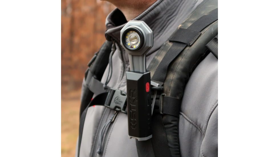 STKR Concepts FLEXIT 4.0 1x 18650 Lithium Rechargeable 1x CREE LED Pocket Light, 400 Lumens, Black/Grey, 00168