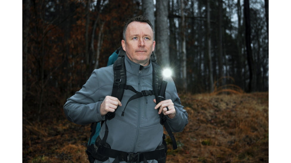 STKR Concepts FLEXIT 4.0 1x 18650 Lithium Rechargeable 1x CREE LED Pocket Light, 400 Lumens, Black/Grey, 00168