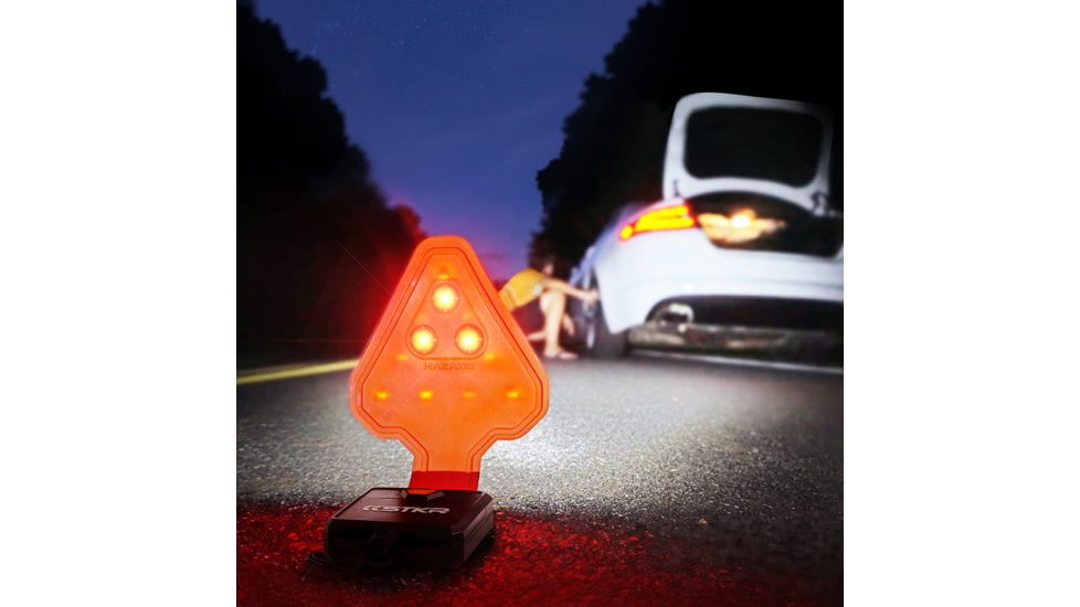 STKR Concepts FLEXIT AUTO Roadside Flashlight Safety Combo Kit - A 200 Lumen, 3x AA Ultra-Flexible Roadside Safety LED Flashlight &amp; High-Vis Safety Vest, Orange, 00388