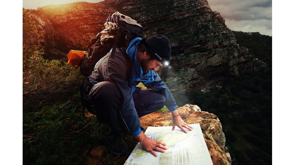 STKR Concepts FLEXIT PRO 6.5 Headlamp, 650 Lumens, Black/ Red, 00387