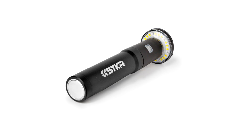 STKR Concepts Fli PRO Telescoping Canopy Light, 8 Foot Extention, Removable Flashlight, Black, 12679