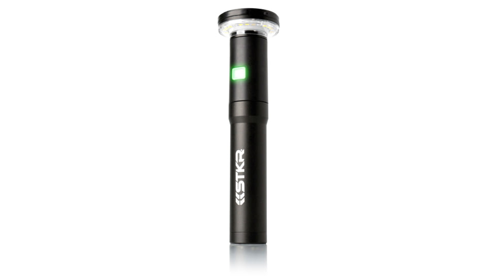 STKR Concepts Fli PRO Telescoping Canopy Light, 8 Foot Extention, Removable Flashlight, Black, 12679