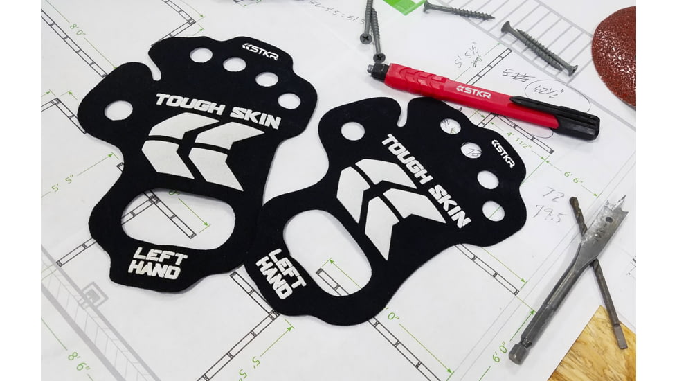 STKR Concepts Tough Skin- Palm Protective Gloves, Black, Small/ Medium, 00117