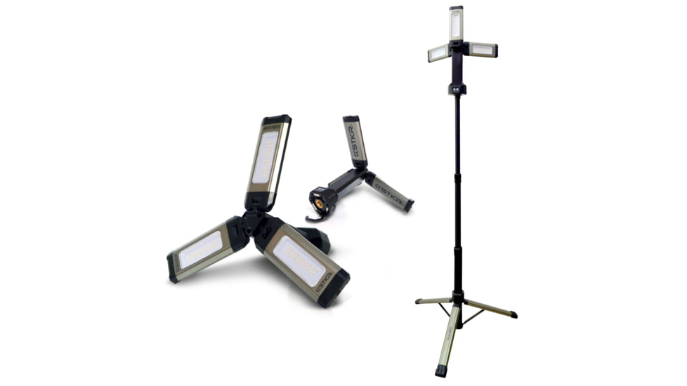 STKR Concepts Tri-Mobile with Tripod, 2000 Lumen Area Work Light, Black, 12681