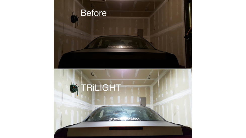 STKR Concepts Trilight Motion Activated Garage/Work Light, 00342