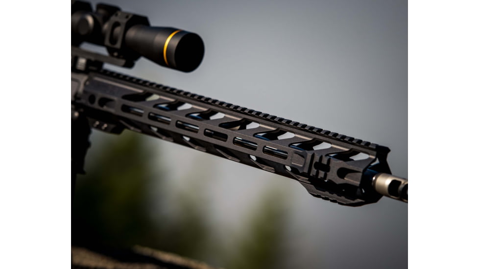 STNGR RPTR M-Lok Free Float Handguard for AR15/M4, Anodized Black, 15 in, 15RM