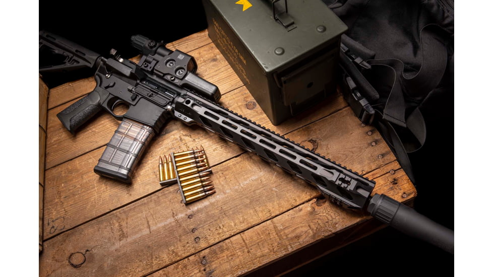 STNGR RPTR M-Lok Free Float Handguard for AR15/M4, Anodized Black, 15 in, 15RM