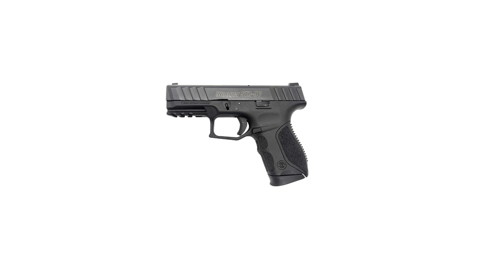 Stoeger STR-9C Pistol, 9mm Luger, 3.8in barrel, black polymer frame, integrated polymer grip, recoil operated semi-automatic, fixed white 3-dot, 13 round magazine, SG-STR-9C-9MM-3.8-1-FRRMPG