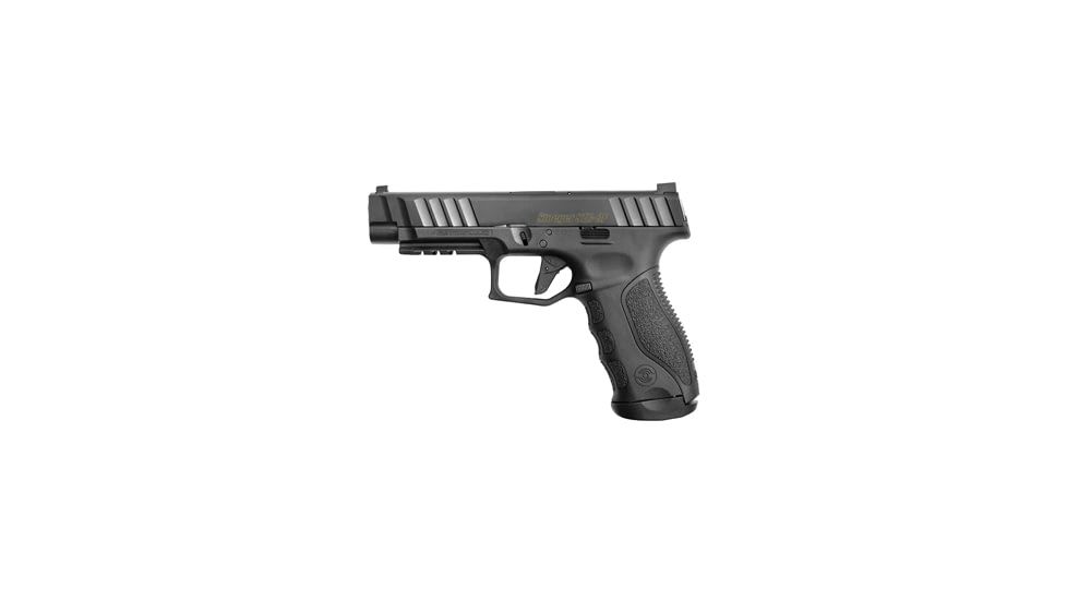 Stoeger STR-9F Pistol, 9mm Luger, 4.68in barrel, black polymer frame, integrated polymer grip, recoil operated semi-automatic, fixed white 3-dot, 17 round magazine, SGSTR9F9MM4.681FRRMPG