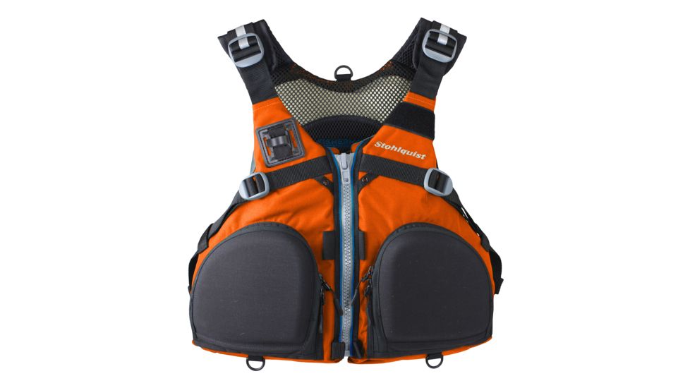 Stohlquist Mens Fisherman PFD, Orange, Small-Medium, Chest 33-39, QF1370801M
